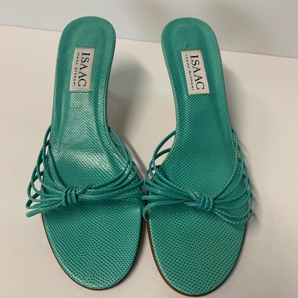 Isaac Mizrahi Shoes - Isaac Mizrahi Strappy Kitten Heel Slides/Sandals Women's Size 8.5M